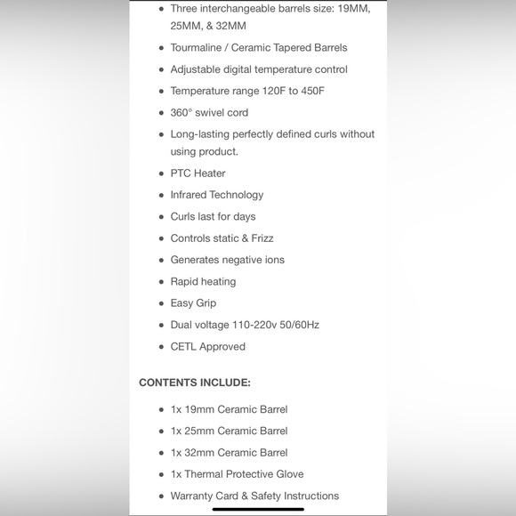 ISO beauty - interchangeable curling wand trio - like new - Picture 4 of 6